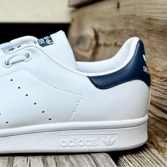 Adidas Stan Smith Sneakers - White/Navy - Men’s Size 9 - Picture 3 of 12